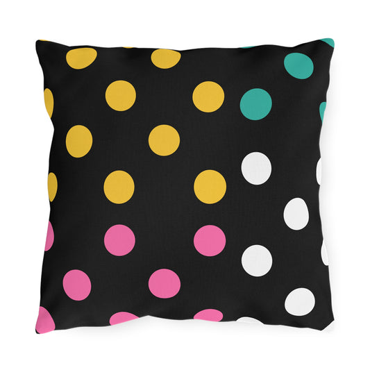Modern Polka Dots Outdoor Pillow