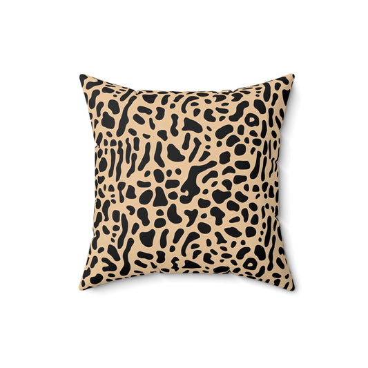 Modern Abstract Leopard Print Throw Pillow