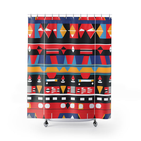 Abstract Geometric Tribal Shower Curtain