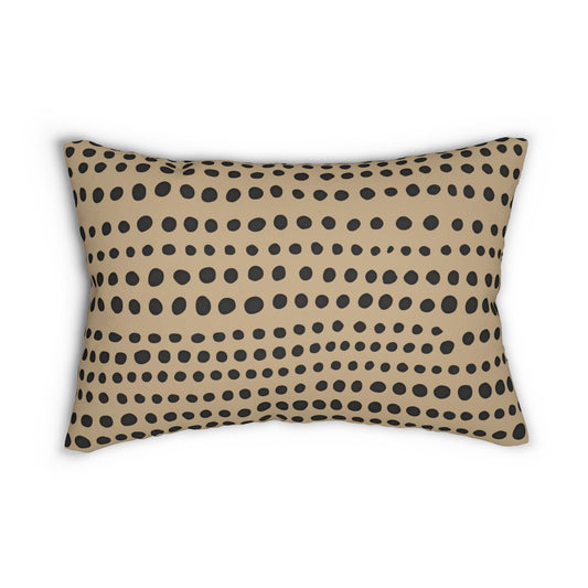 Monotone Modern Polka Dot Lumbar Pillow