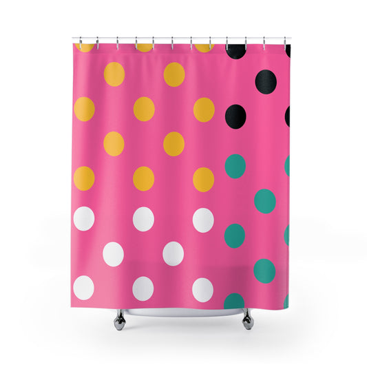 Modern Polka Dots Shower Curtain