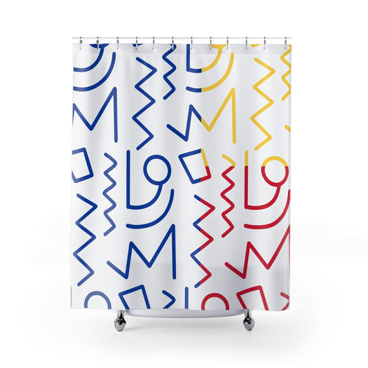 Color Block Tribal Shower Curtain