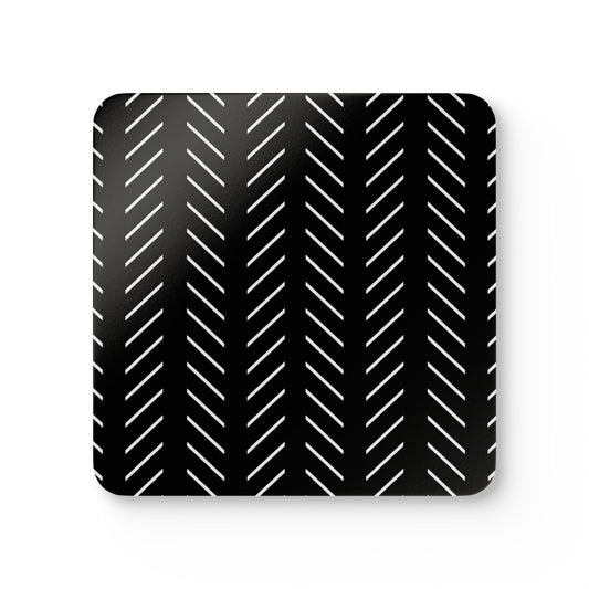 Tribal Chevron Corkwood Coaster Set