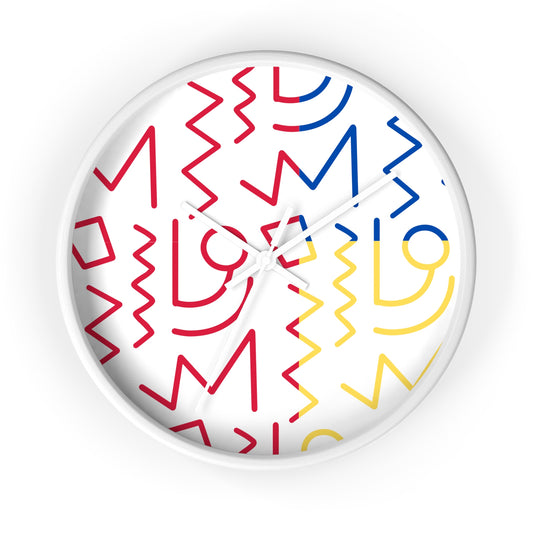 Color Block Tribal Wall Clock