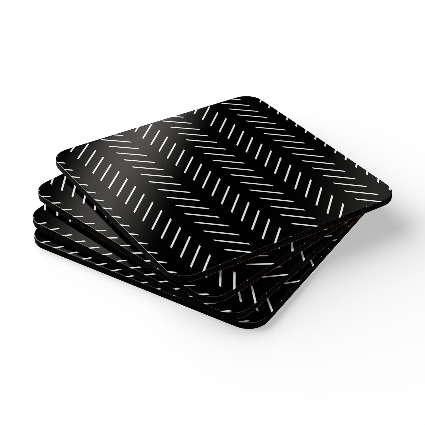Tribal Chevron Corkwood Coaster Set
