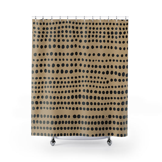 Monotone Modern Polka Dot Shower Curtain