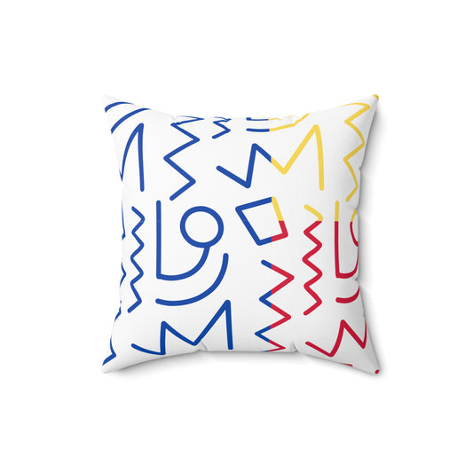 Color Block Tribal Throw Pillow