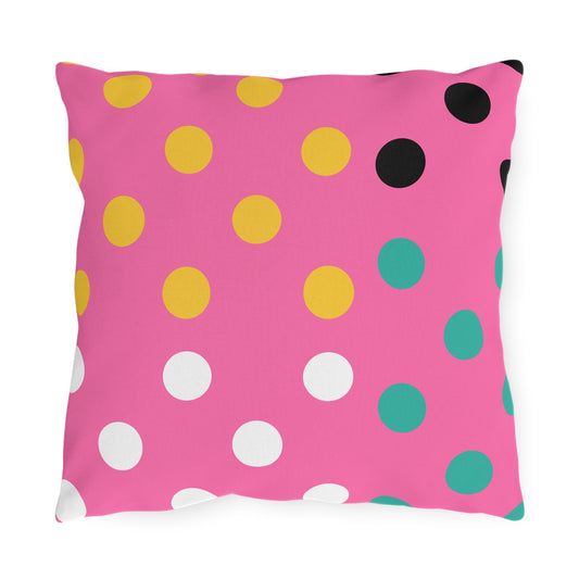 Modern Polka Dots Outdoor Pillow