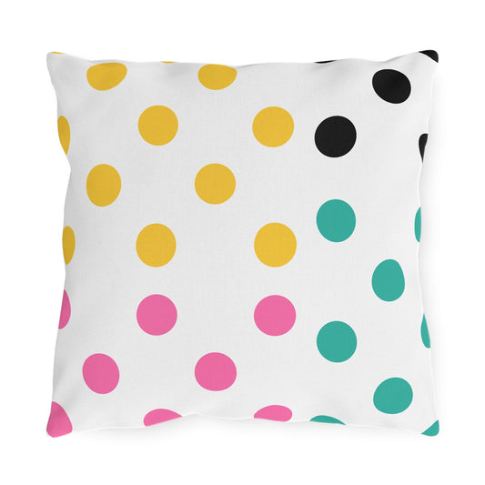 Modern Polka Dots Outdoor Pillow