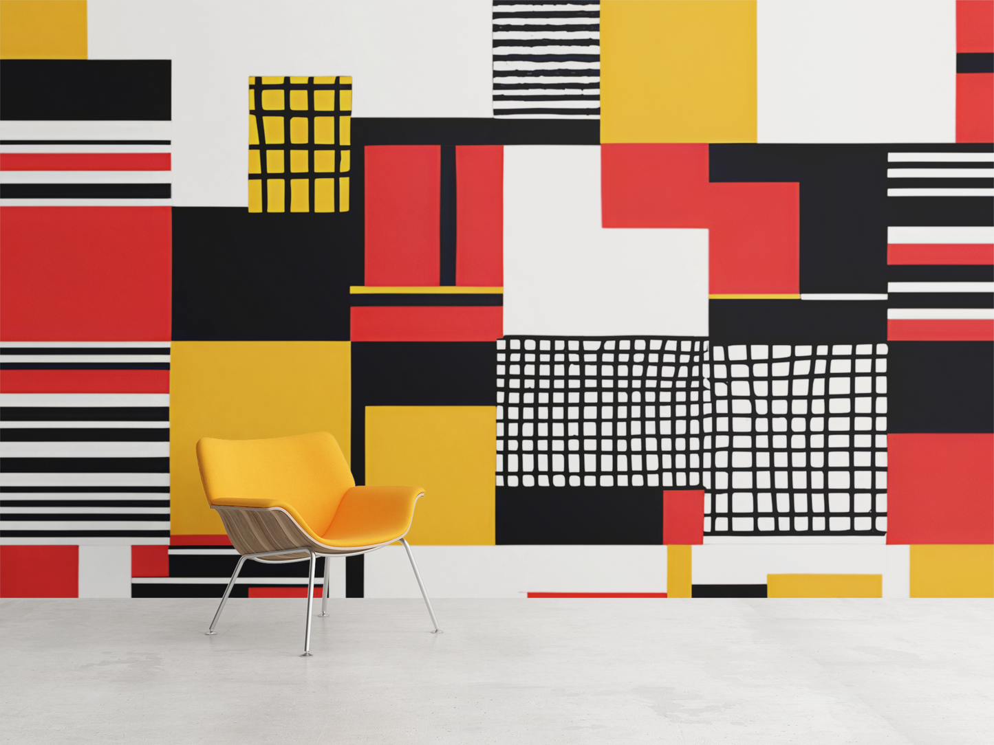 Abstract Color Block Peel & Stick Fabric Wallpaper Mural