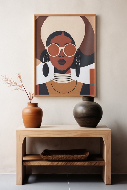 Strength in Her Roots – Afro Modern Wall Tapestry