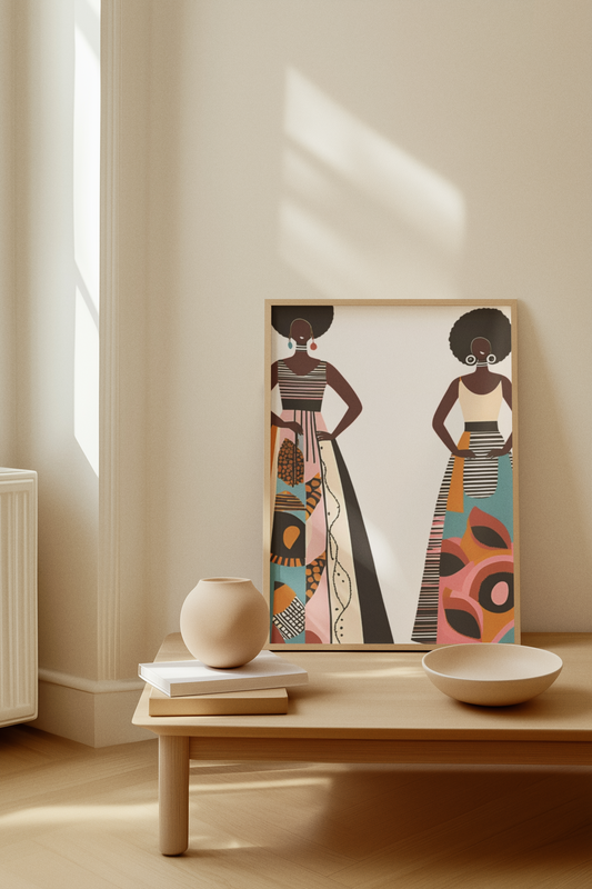 Rooted in Grace – African American Mother & Daughter Wall Tapestry
