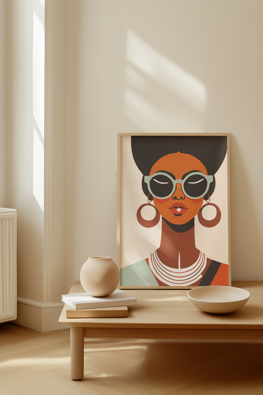 Afro Essence – Abstract Mid-Century Wall Tapestry
