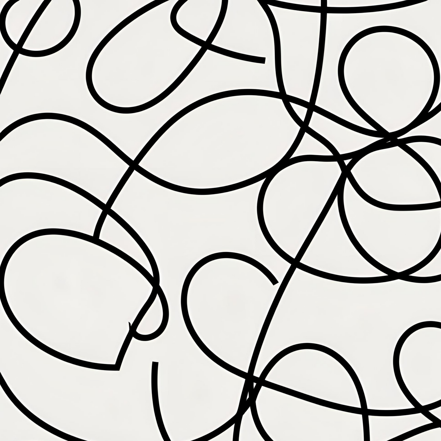 Abstract Single Line Peel & Stick Fabric Wallpaper Mural