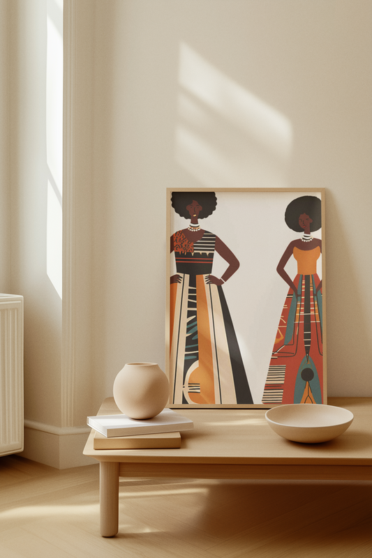 Rooted in Her – Mother & Daughter Afrocentric Wall Tapestry