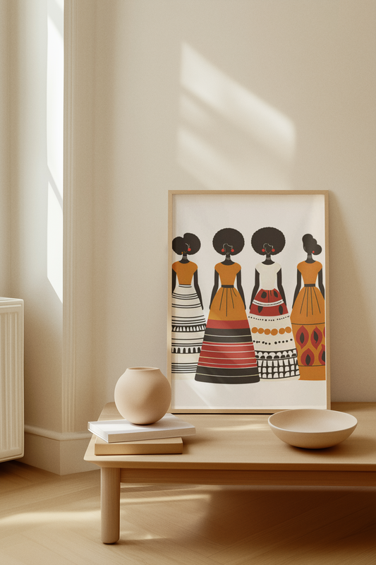 Afrocentric Sisterhood Wall Tapestry